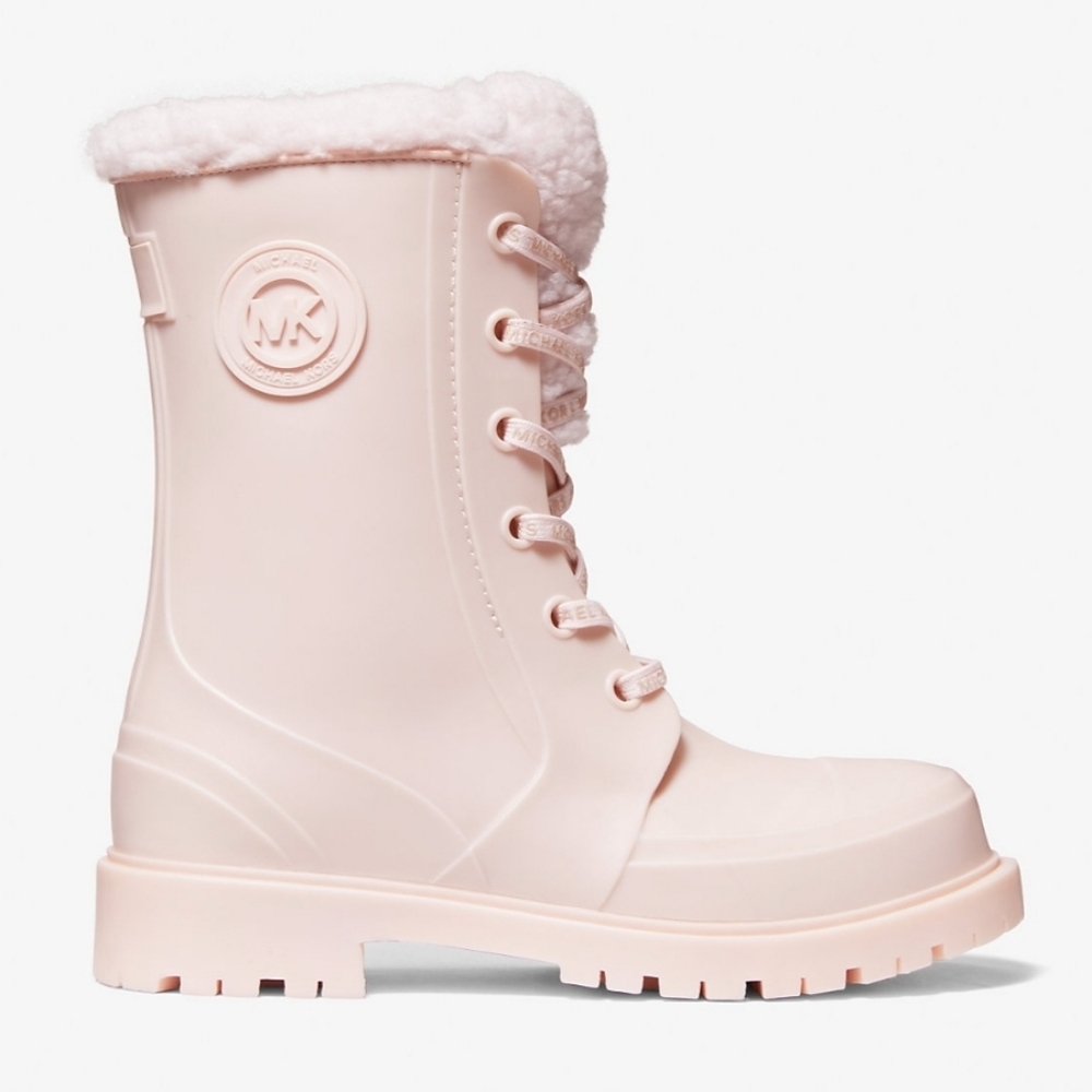 Micheal Kors | Montaigne Faux Shearling-Lined PVC Rain Boot